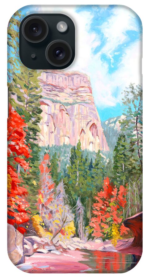 Sedona iPhone Case featuring the painting West Fork - Sedona by Steve Simon