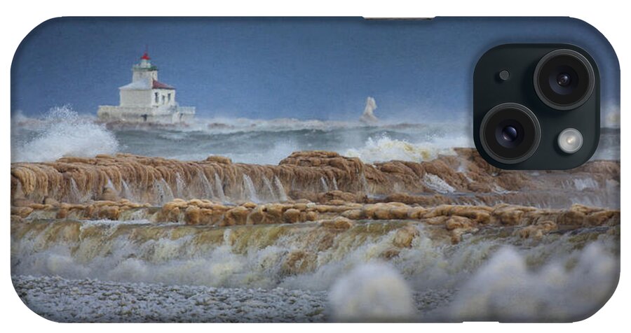 Lighthouse iPhone Case featuring the photograph West Pierhead in Ice by Everet Regal