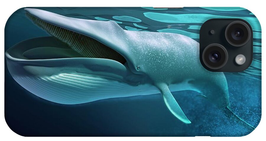 Underwater iPhone Case featuring the digital art Whale, Artwork by Leonello Calvetti