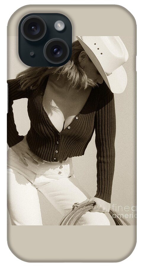 Cowgirl iPhone Case featuring the photograph What Color is My Hat by Don Schimmel