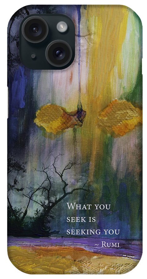 Rumi iPhone Case featuring the painting What you Seek by Stella Levi