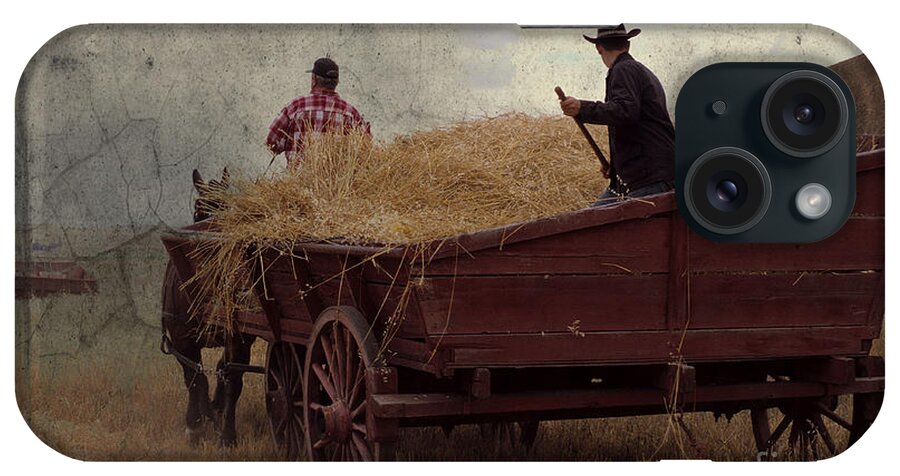 Wheat iPhone Case featuring the photograph Wheat Wagon by Sharon Elliott