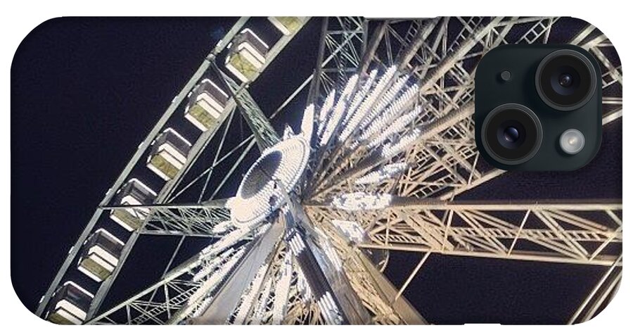 Wheel iPhone Case featuring the photograph #wheel #bigwheel #granderoue #paris by Caesar Gergess