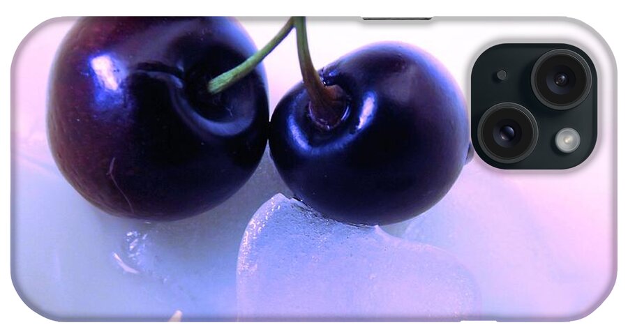 Cherries iPhone Case featuring the photograph When Two Hearts Become One by Robyn King