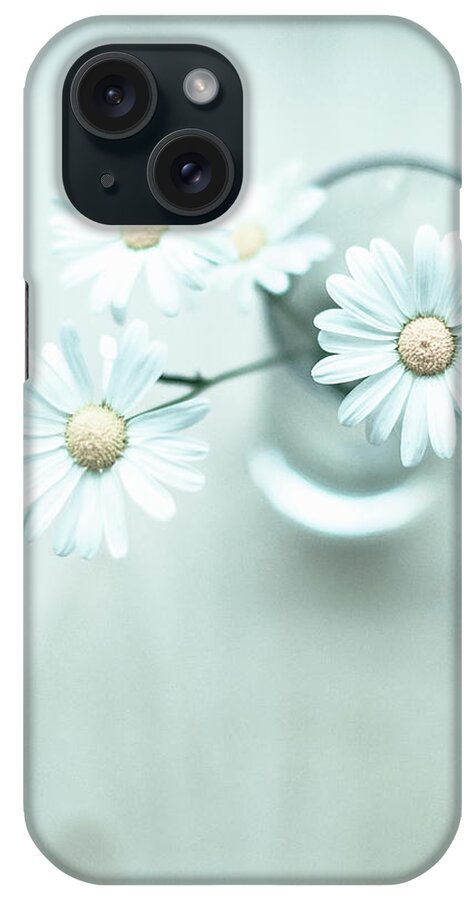 Vase iPhone Case featuring the photograph White Daisies In Vase by Steven Errico