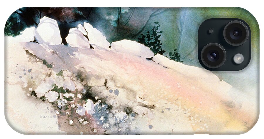 White Rocks Dark Forest iPhone Case featuring the painting White Rocks Dark Forest by Teresa Ascone