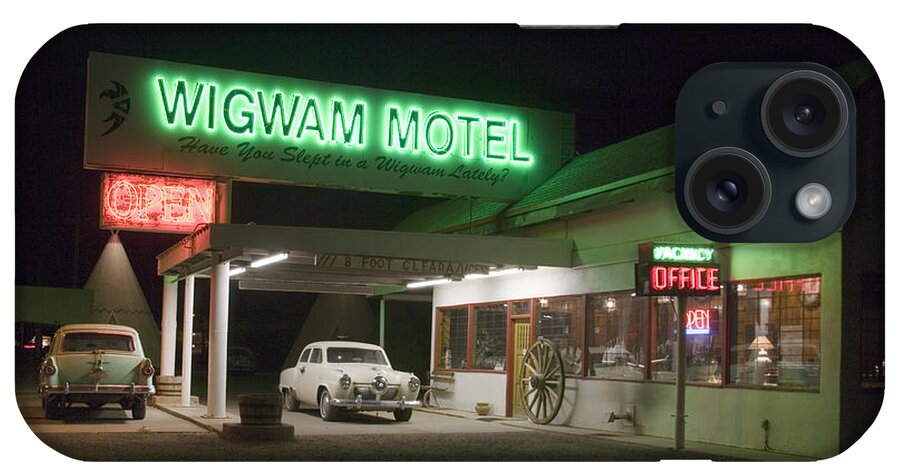 Wigwam Motel Holbrook Arizona Route 66 iPhone Case featuring the photograph Wigwam Motel in Holbrook by Carol M Highsmith