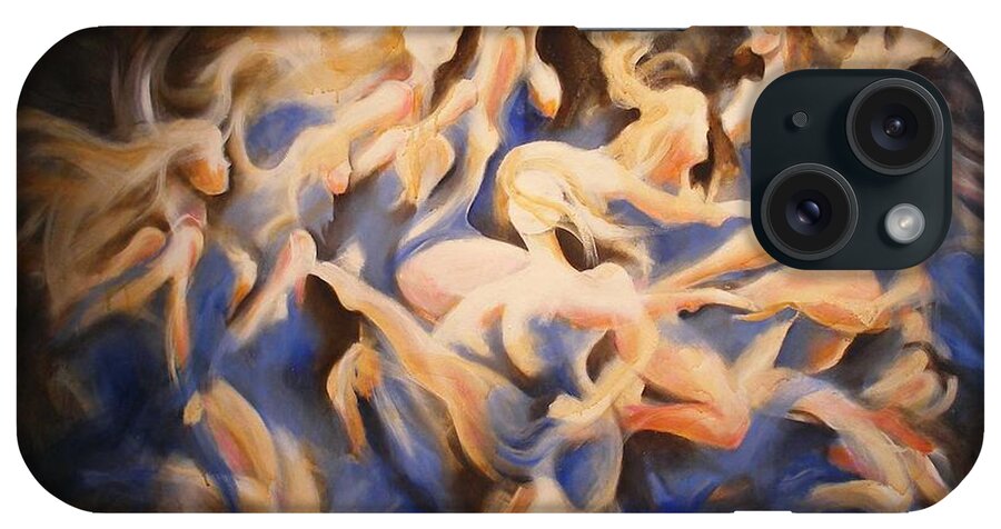 Flow iPhone Case featuring the painting Wild dance by Georg Douglas