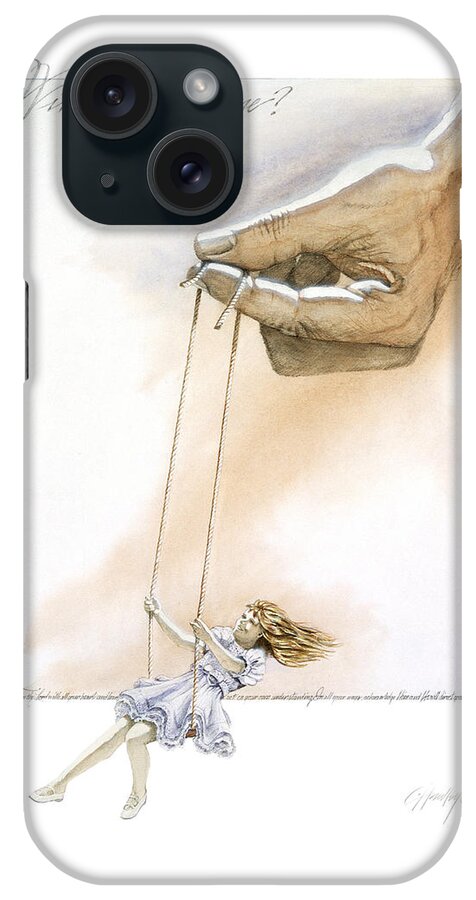 Inspirational iPhone Case featuring the painting Will You Trust Me Blonde by Cliff Hawley