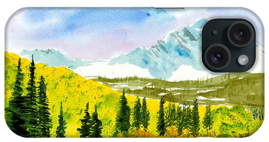 Mountains iPhone Case featuring the painting Willard Peak by Walt Brodis