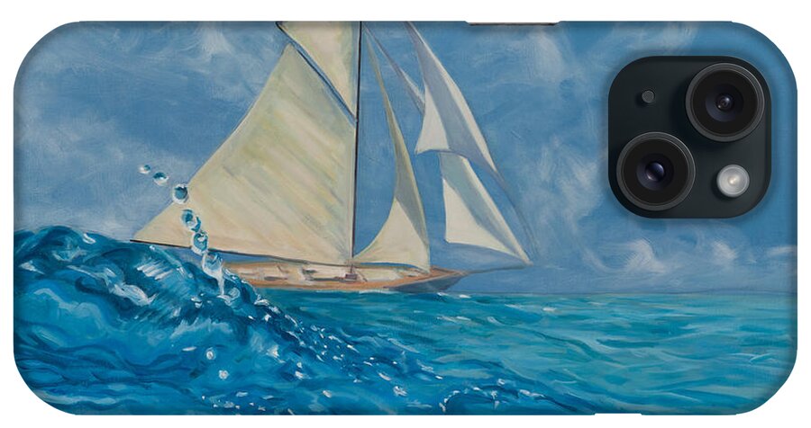 Wind iPhone Case featuring the painting Wind On The Water by Marco Busoni