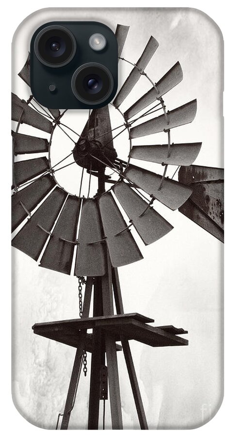 Windmill iPhone Case featuring the photograph Windmill BW Photo Art by Ella Kaye Dickey