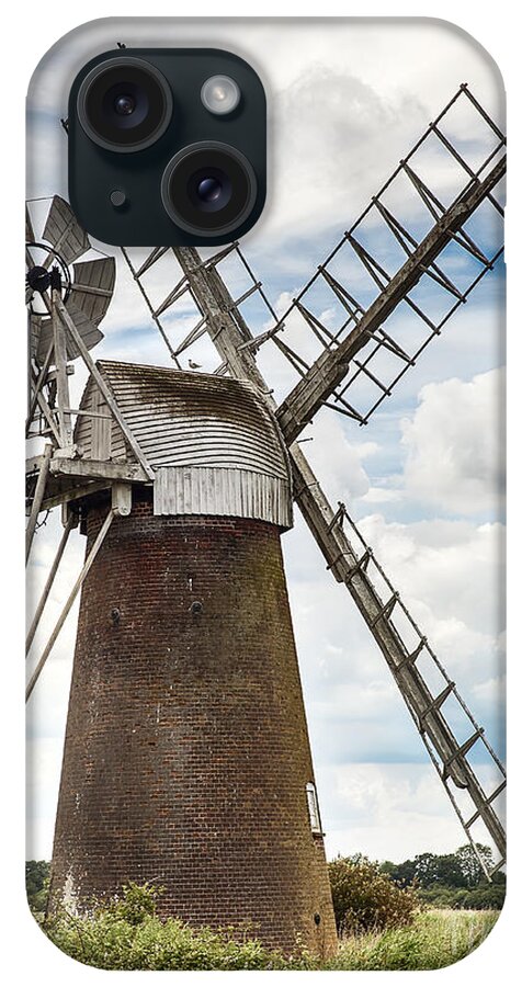 Windmill iPhone Case featuring the photograph Windmill in Norfolk UK by Simon Bratt