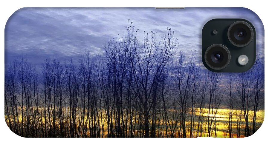 Sunset iPhone Case featuring the photograph Winter blue by Yumi Johnson