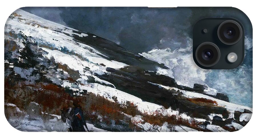 Winslow Homer iPhone Case featuring the painting Winter Coast by Winslow Homer
