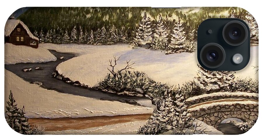 Winter iPhone Case featuring the painting Winter Dreams by Peggy Miller