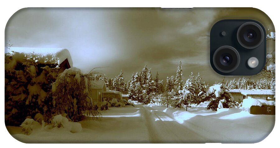 Winter iPhone Case featuring the photograph Winter Lane by Micki Findlay
