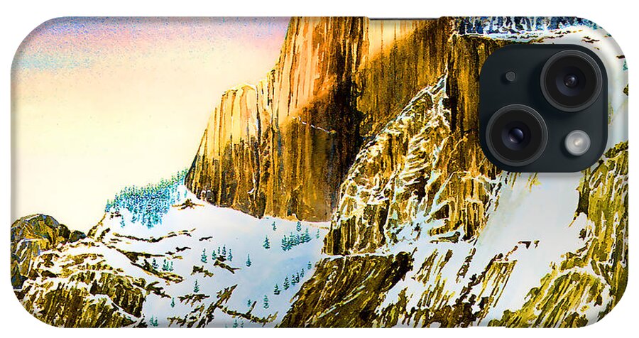 Watercolor iPhone Case featuring the painting Winter Last Light by Douglas Castleman