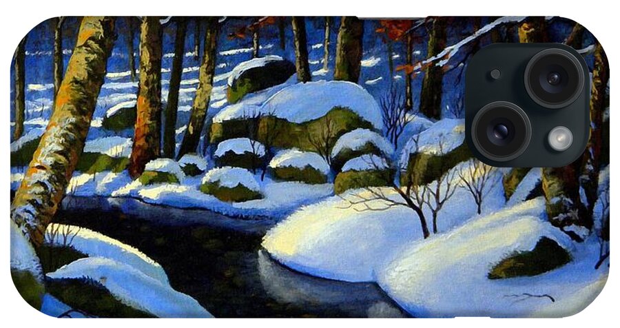 Winter iPhone Case featuring the painting Winter Morning Light by Frank Wilson