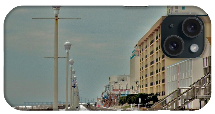 Boardwalk iPhone Case featuring the photograph Winter On the Boardwalk in Ocean City Maryland by Kim Bemis