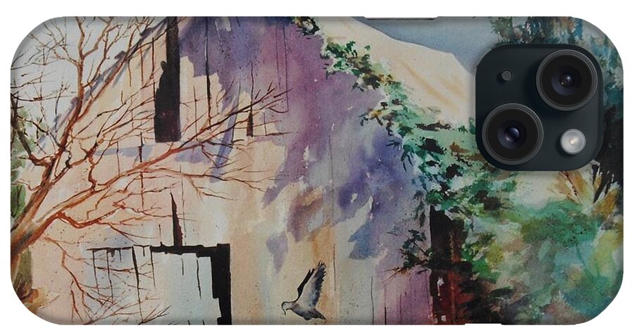 John Svenson iPhone Case featuring the painting Winter Shadows by John Svenson