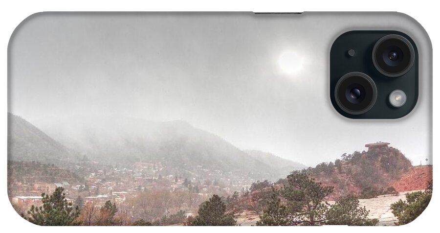 Winter Storm iPhone Case featuring the photograph Winter Storm in Summer with Sun by Lanita Williams