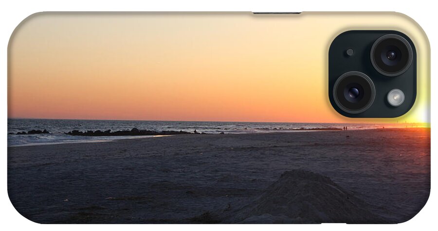 Winter Sunset On Long Beach iPhone Case featuring the photograph Winter Sunset on Long Beach by John Telfer