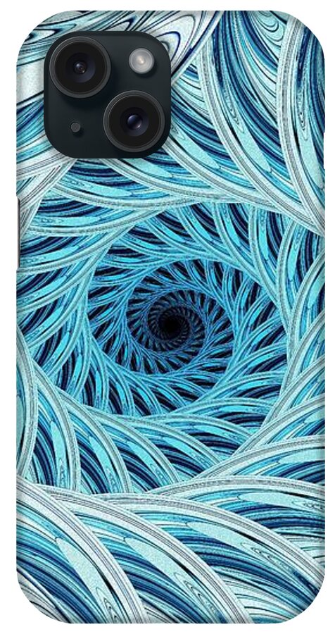 Winter iPhone Case featuring the digital art Winter Vortex by Anastasiya Malakhova