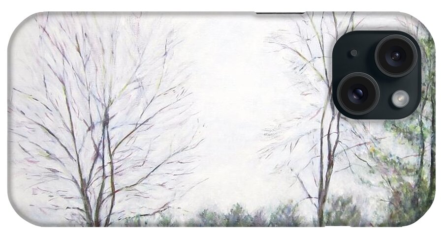 Impressionism iPhone Case featuring the painting Winter Wonderland USA by Glenda Crigger