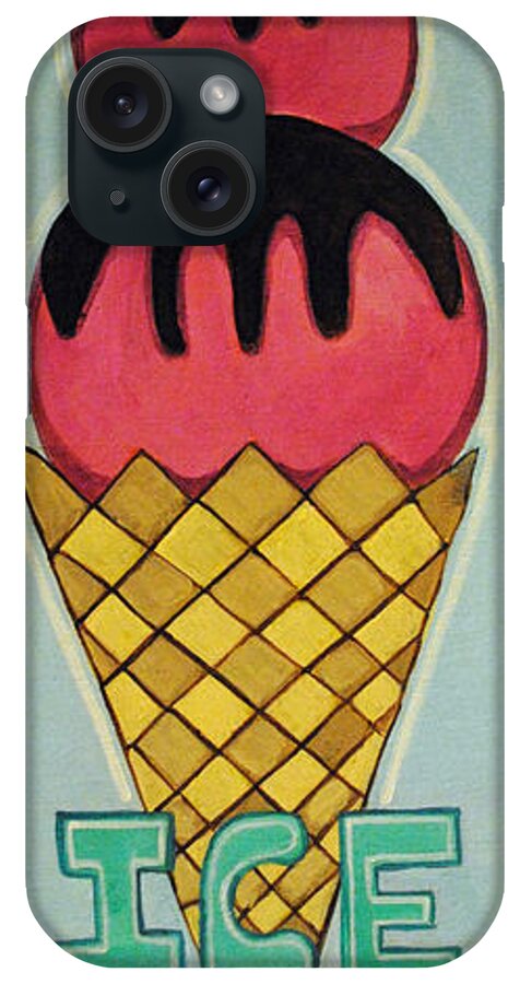 Ice Cream Signs iPhone Case featuring the painting With a Cherry on Top by Patricia Arroyo