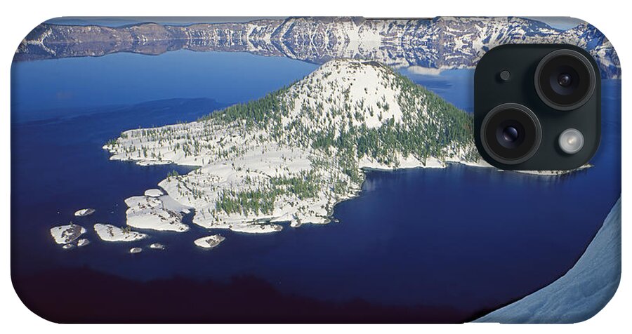 Wizard Island iPhone Case featuring the photograph 1M5650-Wizard Island Carter Lake Nat Park by Ed Cooper Photography