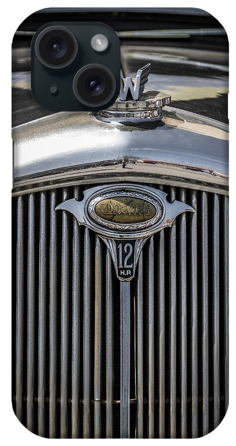 Antique iPhone Case featuring the photograph Wolseley motor company by Paulo Goncalves