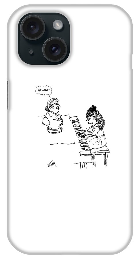 Woman Playing Piano iPhone Case