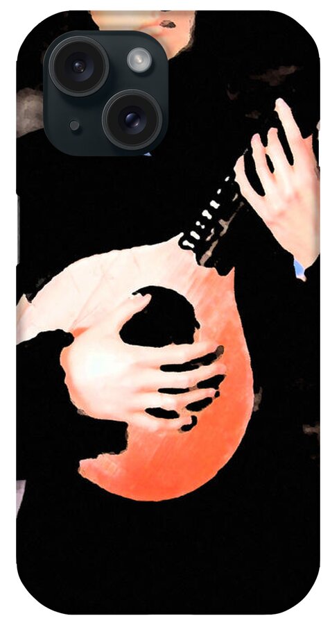 Colette iPhone Case featuring the painting Women With Her Guitar by Colette V Hera Guggenheim