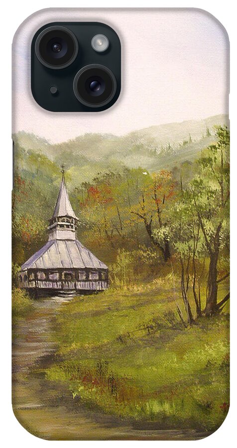 Church Painting iPhone Case featuring the painting Wooden Church in Transylvania by Dorothy Maier