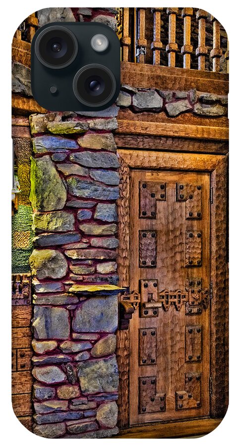 Door iPhone Case featuring the photograph Wooden Door by Susan Candelario