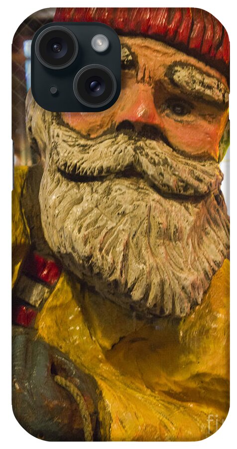 Seattle iPhone Case featuring the photograph Wooden Fisherman with a Kindly Face by Brenda Kean