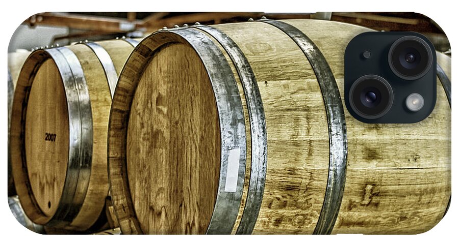 Alcohol iPhone Case featuring the photograph Wooden wine barrels by Patricia Hofmeester