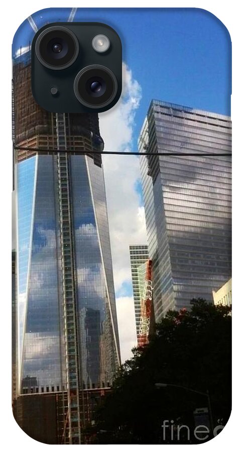 World Trade Center iPhone Case featuring the photograph World Trade Center Twin Tower by Susan Garren