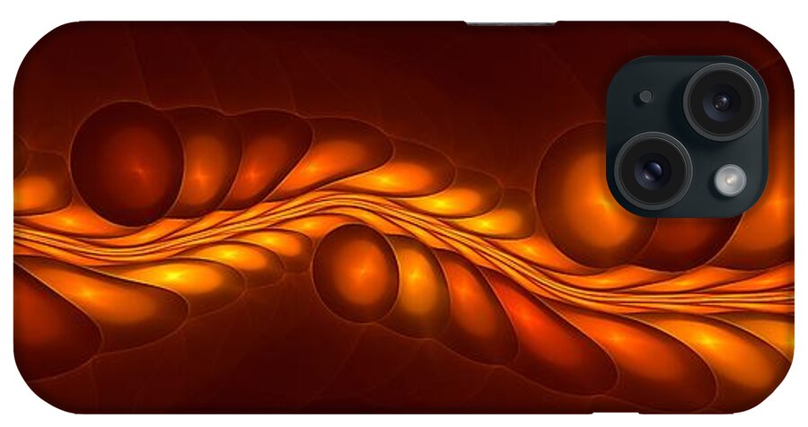 Fractal iPhone Case featuring the digital art Worm Sign Orange by Doug Morgan