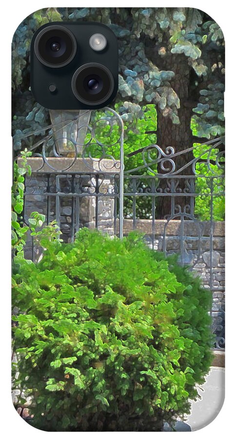 Gate iPhone Case featuring the photograph Wrought Iron Gate by Donald S Hall