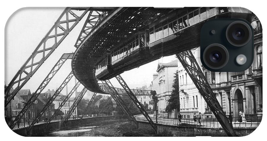 1901 iPhone Case featuring the photograph Wuppertal Suspension Railway by Underwood Archives
