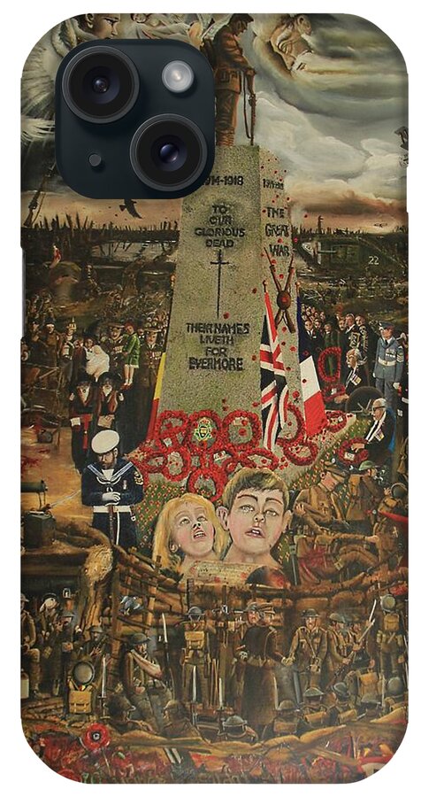 Special Edition iPhone Case featuring the painting SPECIAL EDITION COMEMORATIVE WW1 1914-1918 Painting by John Palliser