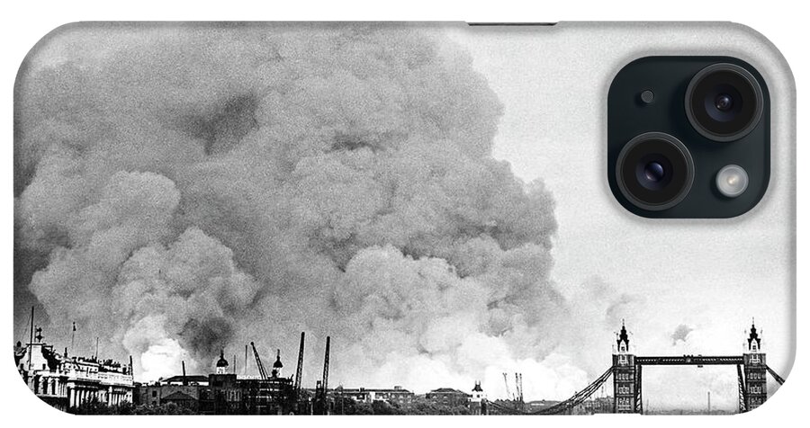 Fire iPhone Case featuring the photograph Wwii Docklands Fire by Us National Archives And Records Administration/science Photo Library