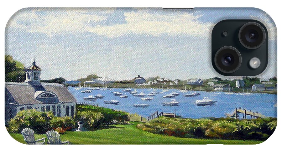 Christine Hopkins Art iPhone Case featuring the painting Wychmere Harbor Harwich Port Massachusetts Cape Cod Massachusetts by Christine Hopkins