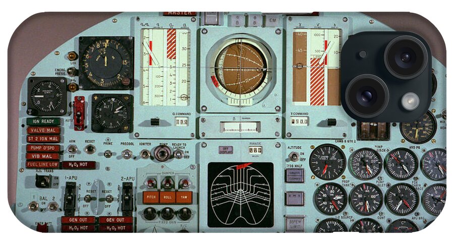 X-15 iPhone Case featuring the photograph X-15 Aircraft Control Panel by Nasa