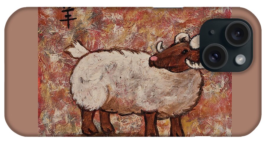 Year Of The Ram iPhone Case featuring the painting Year of The Ram by Darice Machel McGuire