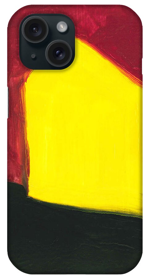 Landscape iPhone Case featuring the painting Yellow ArtHouse by Carrie MaKenna