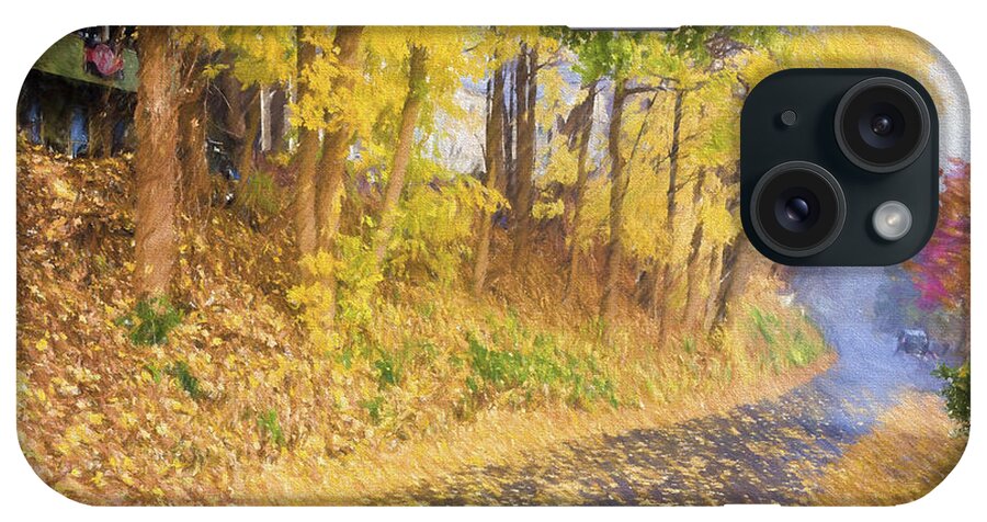 Brattleboro Vermont iPhone Case featuring the photograph Yellow Autumn Street by Tom Singleton
