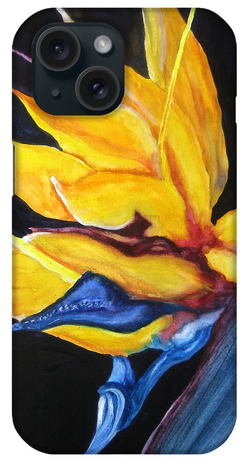 Lil Taylor iPhone Case featuring the painting Yellow Bird by Lil Taylor